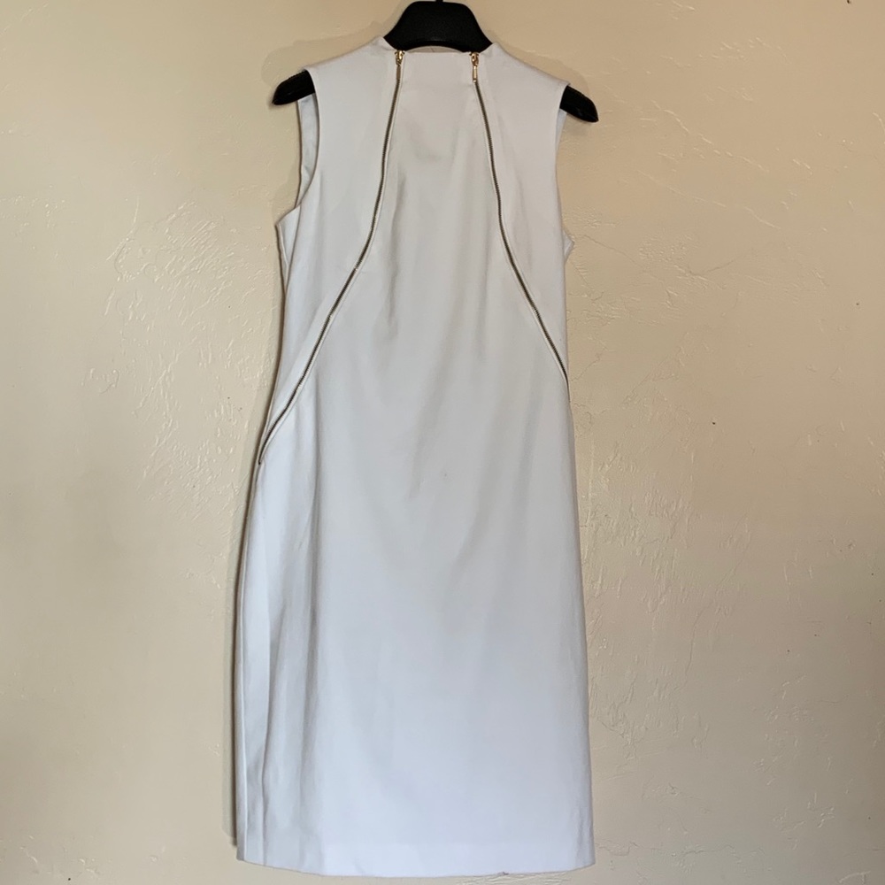 White Calvin Klein midi dress